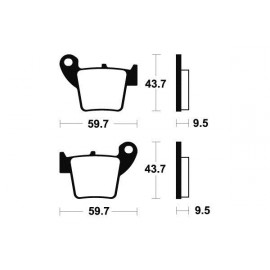 Plaquettes de frein Bendix MO277