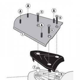 Platine Givi SR5605 support top case Piaggio Fly