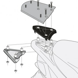 Platine Givi SR5605 support top case Piaggio Fly