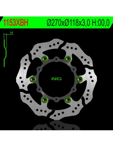 Disque de frein NG 1153XBH pétale flottant Suzuki Yamaha Fantic