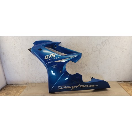 Flanc de carénage gauche Triumph Daytona 675 Bleu