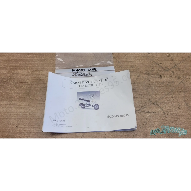 Carnet d'utilisation et d'entretien Kymco Like 50 125   De 2009 à 2018