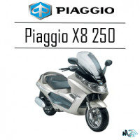 Catégorie X8 250 - Moto2pieces95 : Démarreur Gilera Peugeot Aprilia Piaggio 125 250 300 cm3 , Optique de phare Piaggio X8 Xev...